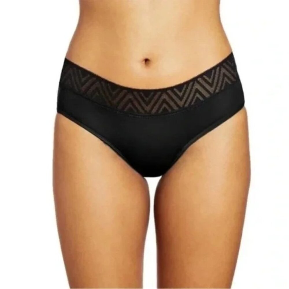 Thinx Womens Hiphugger Leakproof Period Underwear‎ Absorbent Classic Black Small